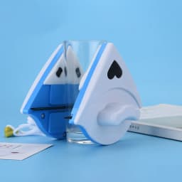 Double-Sided Glass Window Cleaner Triangle Multi-Function Double-Sided Magnetic Glass Cleaner Car Window Cleaning Tool