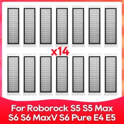 Compatible For ( Roborock S5, S5 Max, S6 MaxV, S6 Pure, E4, E5, S51, S52, S55 ) Roller Side Brush Filter Mop Accessories Part