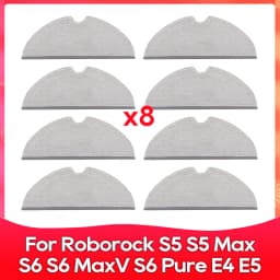 Compatible For ( Roborock S5, S5 Max, S6 MaxV, S6 Pure, E4, E5, S51, S52, S55 ) Roller Side Brush Filter Mop Accessories Part