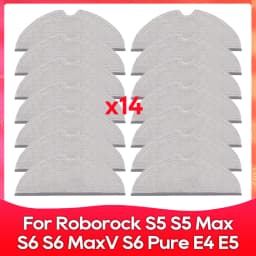 Compatible For ( Roborock S5, S5 Max, S6 MaxV, S6 Pure, E4, E5, S51, S52, S55 ) Roller Side Brush Filter Mop Accessories Part
