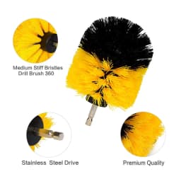 3Pcs Power Scrubber Brush Electric Drill-Brush Power Scrubber Bathroom Surface Tub Shower Tile Cleaning Tools for Auto Care