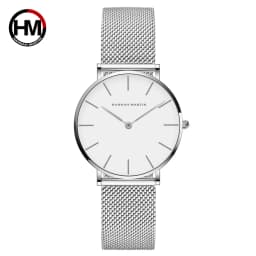 36mm Full Gold New Style Japan Quartz Movement Brand Stainless Steel Mesh Band Simple Design Women's Waterproof Lady Watches