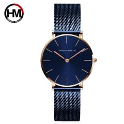 36mm Full Gold New Style Japan Quartz Movement Brand Stainless Steel Mesh Band Simple Design Women's Waterproof Lady Watches