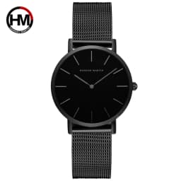 36mm Full Gold New Style Japan Quartz Movement Brand Stainless Steel Mesh Band Simple Design Women's Waterproof Lady Watches