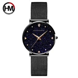 36mm Full Gold New Style Japan Quartz Movement Brand Stainless Steel Mesh Band Simple Design Women's Waterproof Lady Watches