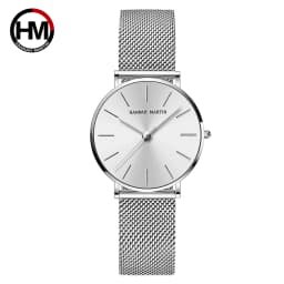 36mm Full Gold New Style Japan Quartz Movement Brand Stainless Steel Mesh Band Simple Design Women's Waterproof Lady Watches