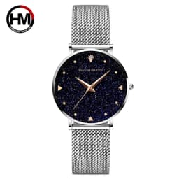36mm Full Gold New Style Japan Quartz Movement Brand Stainless Steel Mesh Band Simple Design Women's Waterproof Lady Watches