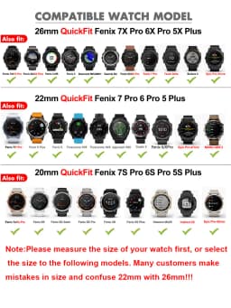 26 22 20MM Watch Band Strap For Garmin Fenix 6X 6 Pro 7X 7 7S 8 47mm 51mm E Silicone Wristband Fenix Epix Pro 5S 5 Plus Bracelet