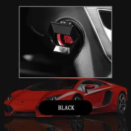 1Pcs Car Interior One-Key Start Ignition Engine Stop Push Switch Button Protective Cover Decoration Sticker Accessories