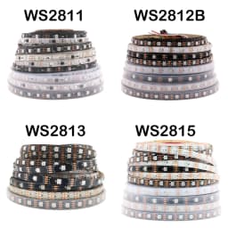 WS2812B WS2811 WS2813 WS2815 5050 RGBIC Smart LED Strip WS2812 Individually Addressable IC 30/60/144Pixels/Leds/m Light DC5V/12V