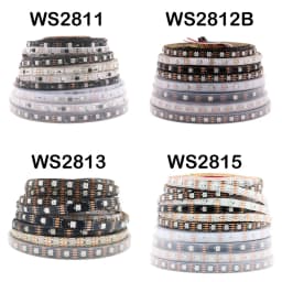 WS2812B WS2811 WS2813 WS2815 5050 RGBIC Smart LED Strip WS2812 Individually Addressable IC 30/60/144Pixels/Leds/m Light DC5V/12V