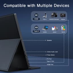 UPERFECT 2K Portable Monitor 16.0-inch 500 Nits 8 Bit Frameless Screen IPS HDR FreeSync Eyecare USB C Gaming Display 2560X1600