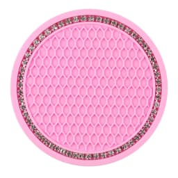 Car Water Cup Pad Holders Non-slip Diamond Rhinestone Rubber Mat for Bottle Holder Coaster Auto Interior Anti-skid Cup Holders