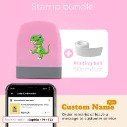 Cartoon Dinosaur Custom Name Stamp For Clothing Personalise For Student Clothes Chapter Children's Kawaii Name Sticker gift