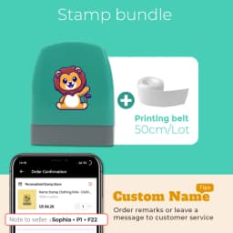 Cartoon Dinosaur Custom Name Stamp For Clothing Personalise For Student Clothes Chapter Children's Kawaii Name Sticker gift