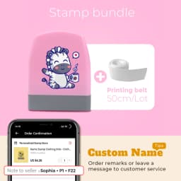 Cartoon Dinosaur Custom Name Stamp For Clothing Personalise For Student Clothes Chapter Children's Kawaii Name Sticker gift