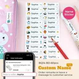 Cartoon Dinosaur Custom Name Stamp For Clothing Personalise For Student Clothes Chapter Children's Kawaii Name Sticker gift