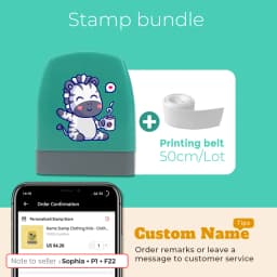 Cartoon Dinosaur Custom Name Stamp For Clothing Personalise For Student Clothes Chapter Children's Kawaii Name Sticker gift