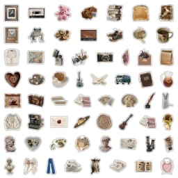 10/30/60/120PCS Ins Vintage Art Vsco Cartoon Stickers Aesthetic Decals Laptop Luggage Skateboard Car Waterproof Sticker Kid Toy