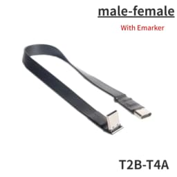 10Gbps Gen2 USB 3.1 Type C to Type C Flat Extension Cable Fold 90 Degree Angle USB-C Male Female FPC FPV Aerial Photography Cord