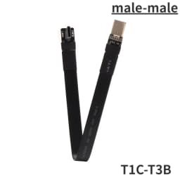 10Gbps Gen2 USB 3.1 Type C to Type C Flat Extension Cable Fold 90 Degree Angle USB-C Male Female FPC FPV Aerial Photography Cord