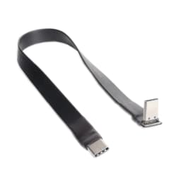 10Gbps Gen2 USB 3.1 Type C to Type C Flat Extension Cable Fold 90 Degree Angle USB-C Male Female FPC FPV Aerial Photography Cord