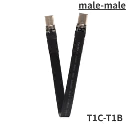 10Gbps Gen2 USB 3.1 Type C to Type C Flat Extension Cable Fold 90 Degree Angle USB-C Male Female FPC FPV Aerial Photography Cord