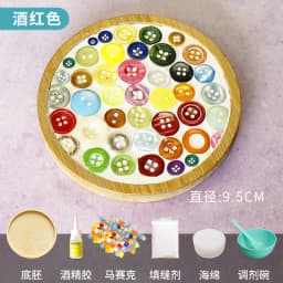 Handmade DIY Mosaic Cup Mat Bottom Bamboo Pad Heart Square Coaster Parent-Child Early Education Free Creation Handicraft Toys