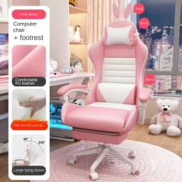 Comfortable live broadcast office chair with wheels Chair Girls' bedroom gamer Ergonomic Lifting Swivel chair office furniture