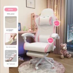 Comfortable live broadcast office chair with wheels Chair Girls' bedroom gamer Ergonomic Lifting Swivel chair office furniture