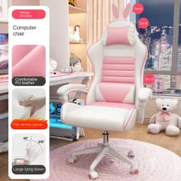 Comfortable live broadcast office chair with wheels Chair Girls' bedroom gamer Ergonomic Lifting Swivel chair office furniture