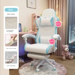 Comfortable live broadcast office chair with wheels Chair Girls' bedroom gamer Ergonomic Lifting Swivel chair office furniture