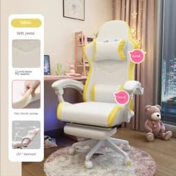 Comfortable live broadcast office chair with wheels Chair Girls' bedroom gamer Ergonomic Lifting Swivel chair office furniture