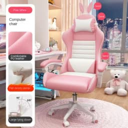 Comfortable live broadcast office chair with wheels Chair Girls' bedroom gamer Ergonomic Lifting Swivel chair office furniture