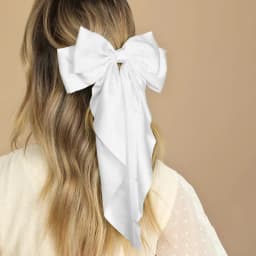 Chiffon Bow Hair Clip Women Large Bowknot Stain Hairpin Barrettes Girls Solid Color Ponytail Clip Hair Accessories Headwear Gift