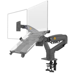 Desktop NB F160 + FP-2 Gas Spring Dual Arm for 17"-27" Monitor Holder + 10"-17" Laptop Support Air Press Mount Stand Load 2-9kg