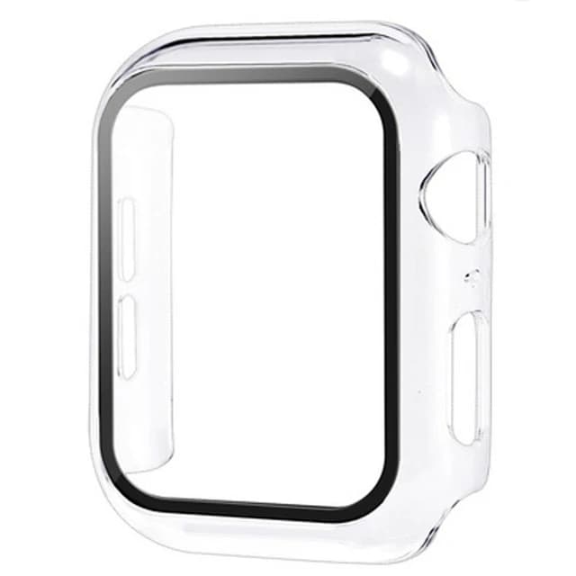 Glass+Cover For Apple Watch case 9 8 7 6 SE 5 iWatch Accessorie Screen Protector Apple watch serie 44mm 40mm 41mm 45mm 42mm 38mm