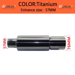EPLUS Car exhaust pipe muffler Tail Pipe Universal High Quality Stainless Steel Interface 51 57 63MM Exhaust System End 76mm