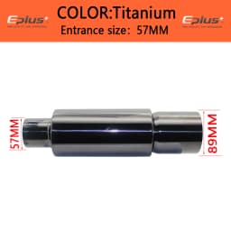 EPLUS Car exhaust pipe muffler Tail Pipe Universal High Quality Stainless Steel Interface 51 57 63MM Exhaust System End 76mm