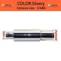 EPLUS Car exhaust pipe muffler Tail Pipe Universal High Quality Stainless Steel Interface 51 57 63MM Exhaust System End 76mm