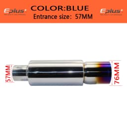 EPLUS Car exhaust pipe muffler Tail Pipe Universal High Quality Stainless Steel Interface 51 57 63MM Exhaust System End 76mm