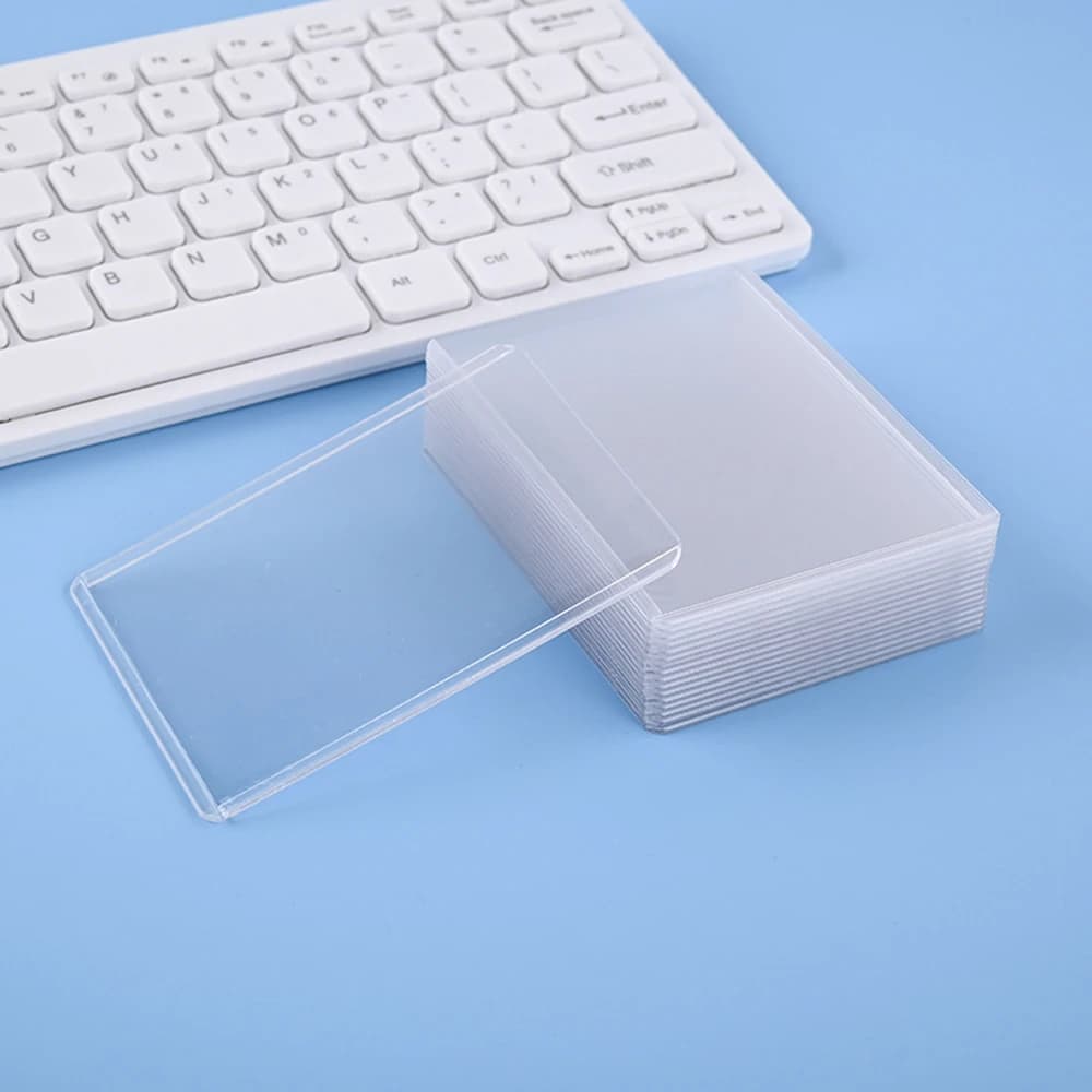 25PCS Transparent PVC Card Sleeves Game Card Hard Plastic Card Sleeves Card Protective Card Holder Trading Cards Case