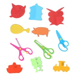 Paper-Cut Set Paper Cutting Scissor Skills Activity Cutting Book Kids Crafts Toys Kits Preschool with Child-Safe Scissors