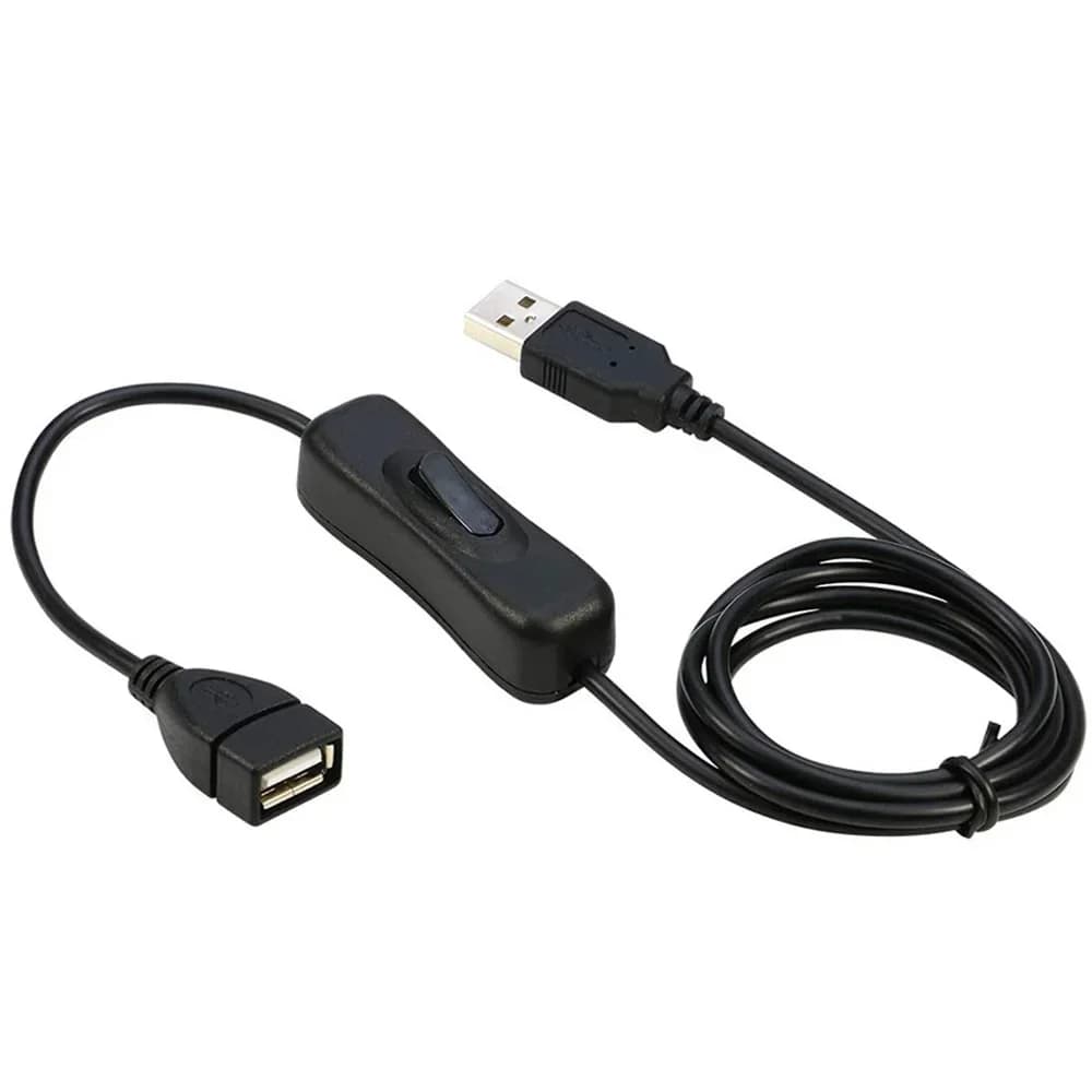 STONEGO 28cm USB Cable with Switch ON/OFF Cable Extension Toggle for USB LED String USB Gadget USB Power Supply Device Tools