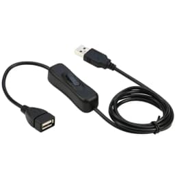 STONEGO 28cm USB Cable with Switch ON/OFF Cable Extension Toggle for USB LED String USB Gadget USB Power Supply Device Tools