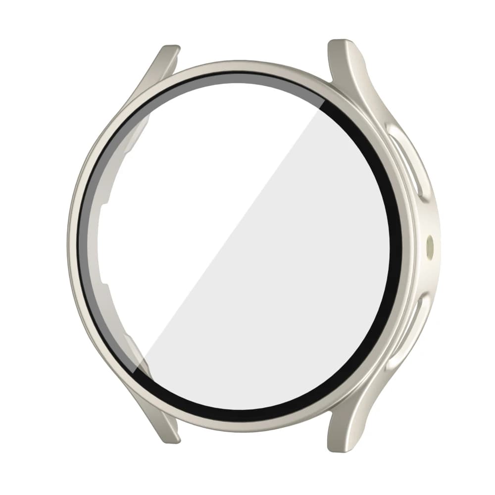 Tempered Glass+ PC Cover for Samsung Galaxy Watch4 5 6 7 44mm 40mm All Coverage Protective Bumper Case Galaxy Watch7 Accessories