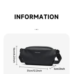 Waterproof Chest Bag, Solid Men's Crossbody Bag, Daily Phone Shoulder Bag, Travel Sports Sling Bag, Trend Men Fanny Pack