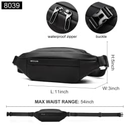 Waterproof Chest Bag, Solid Men's Crossbody Bag, Daily Phone Shoulder Bag, Travel Sports Sling Bag, Trend Men Fanny Pack