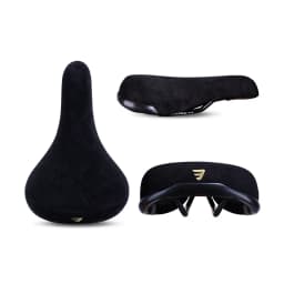 Funsea Bicycle Saddle Wheelie Black With Logos Seat For Bicycles Flannelette Bike Seats Embroidery Logo 8mm Rail