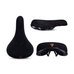 Funsea Bicycle Saddle Wheelie Black With Logos Seat For Bicycles Flannelette Bike Seats Embroidery Logo 8mm Rail
